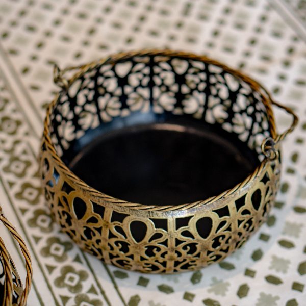 Corbeille en fer forgé, moyen modèle