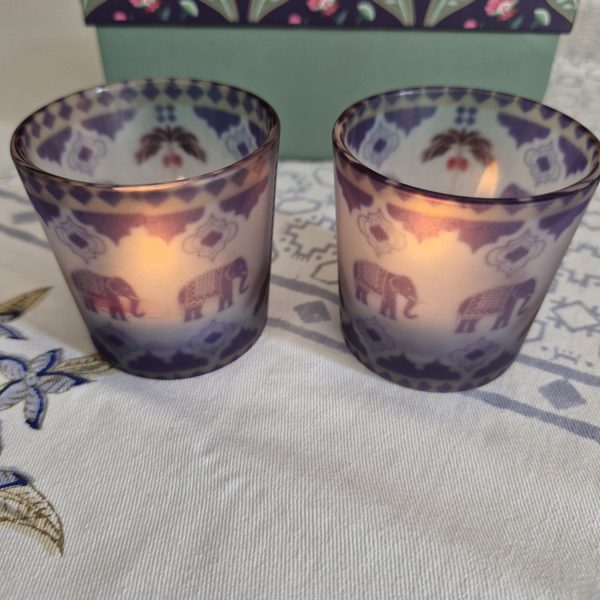 Photophore en verre x2 Haathi