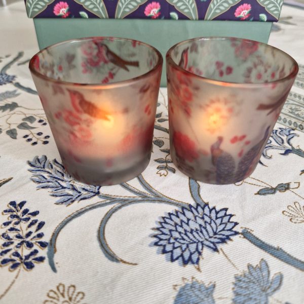 Photophore en verre x2 Parinda