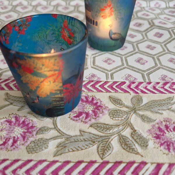 Photophore en verre x2 Firoza